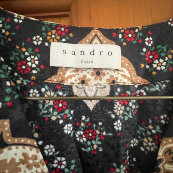 Black and Cream Paisley Dress - Picture 3 of 7